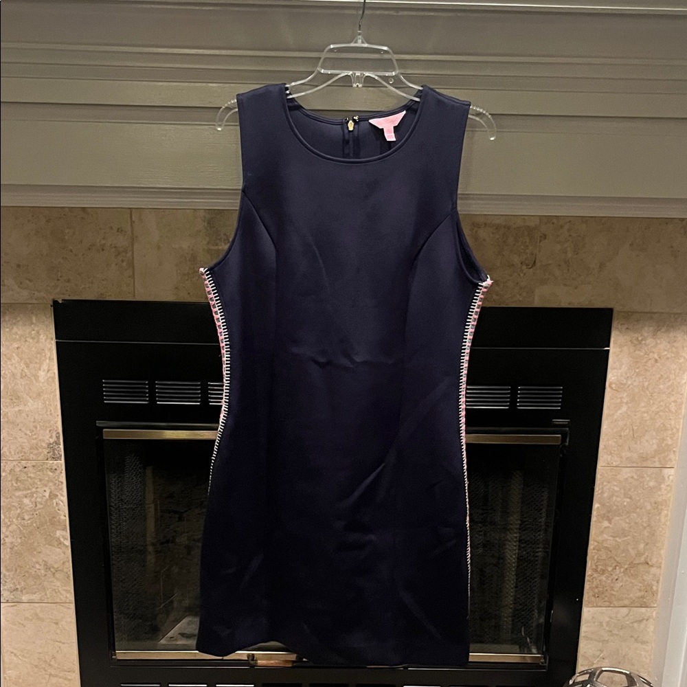 Lilly Pulitzer Navy Dress with Pink Accents
